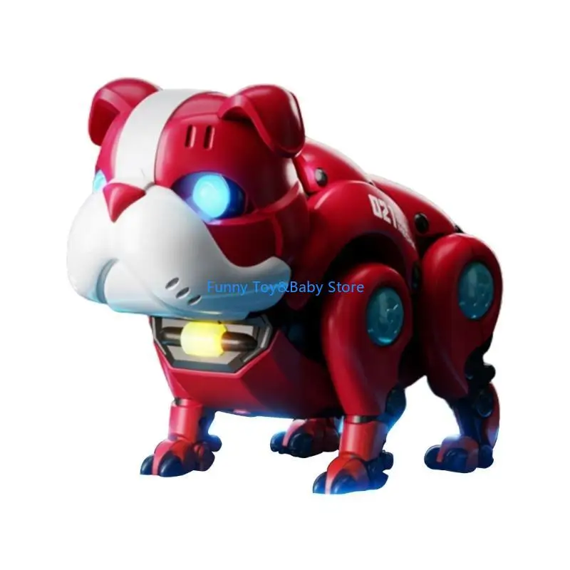 C90B Sound Light Toy for Kids Dancing Robot Dog Walking Musical Toy with Lights & Music Gift for 3+ Years Boys Girls
