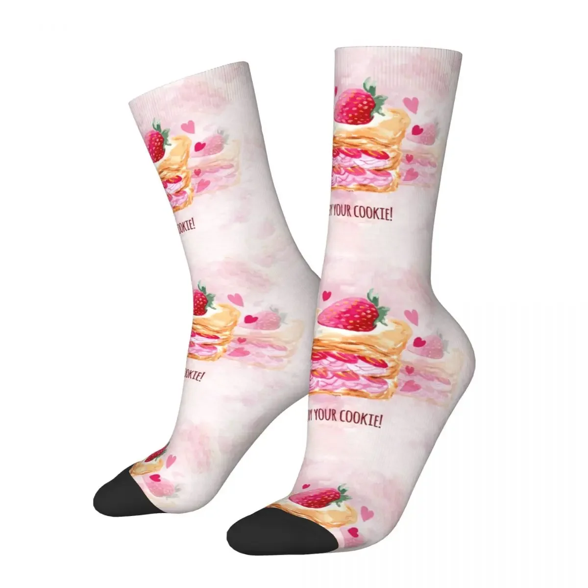 Hip Hop Vintage Cake Crazy Men's Compression Socks Unisex Candy Harajuku Pattern Printed Funny Novelty Happy Crew Sock Boys Gift