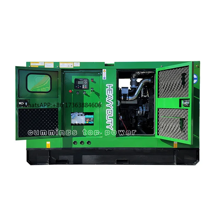Grupos Electrógenos Silenciosos Trifásicos con Motor de Buena Calidad, Generador de Energía de 50/60Hz, 100 kw