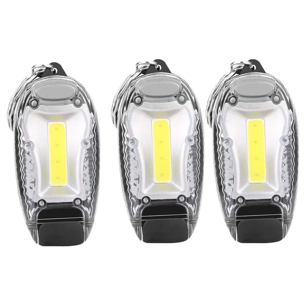 3Pcs Bright Cob LED Keychain Light Multi-Use Torch for Backpack Purse Book Reading Keychain Light Keyring Torch