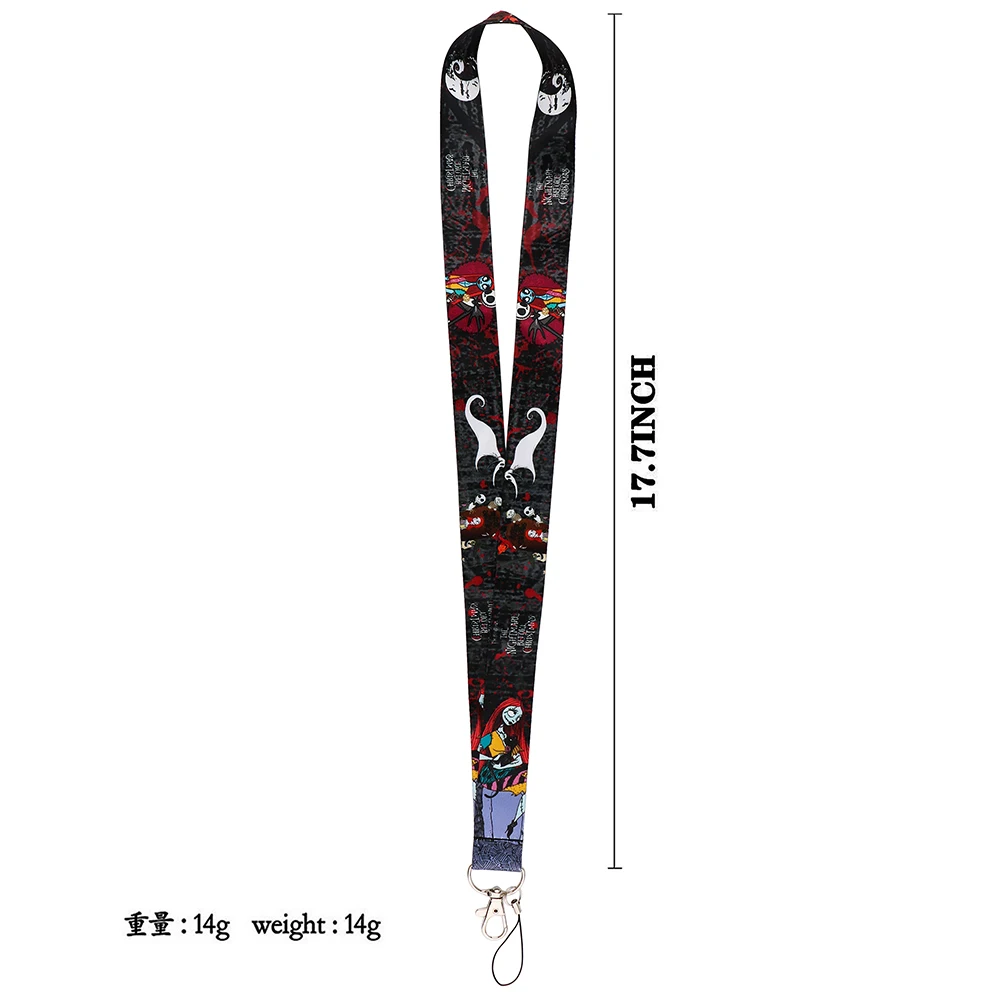 FI31 Halloween Horror Movies Rope Strap Men's Keychain Neck Lanyard For Students Keys Long Phone Hanging Anti-Lost Hang Rope