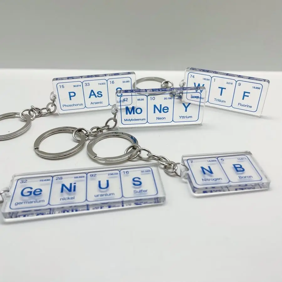 الإبداعية الجدول الدوري المفاتيح عبر الحدود رائجة البيع طالب هدية الاكريليك مفتاح الملحقات دوجي المفاتيح عبقرية الجدول الدوري #2