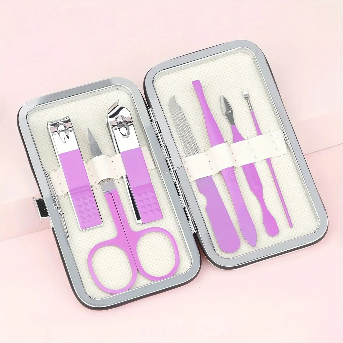 Nail Clippers 7-Piece Nail Tool Set Nail Clipper Manicure Beauty Stainless Steel Trimming Eyebrow Clip Acne Needle Ear Spoon