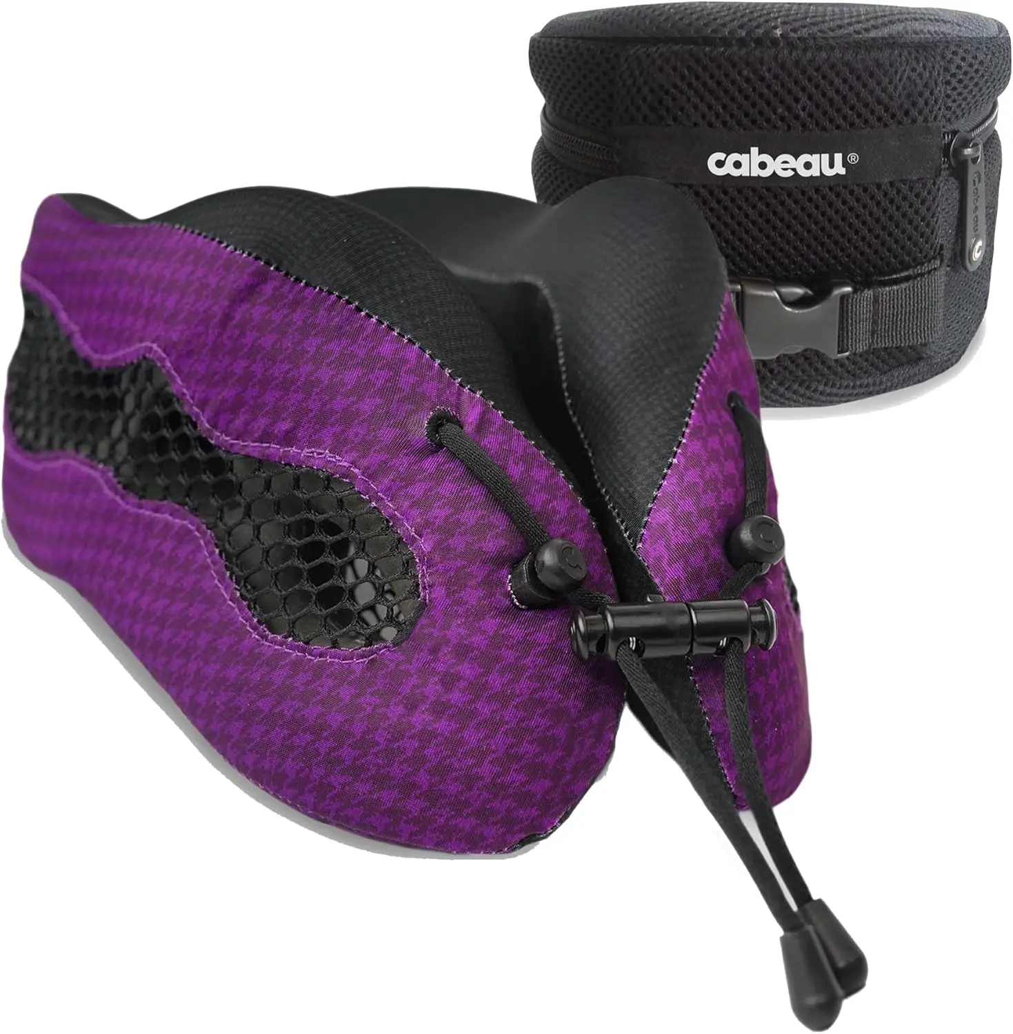 

Cooling Travel Neck Pillow with Memory Foam, Airflow Vents, Compact Case, Ergonomic Support for Plane & Car