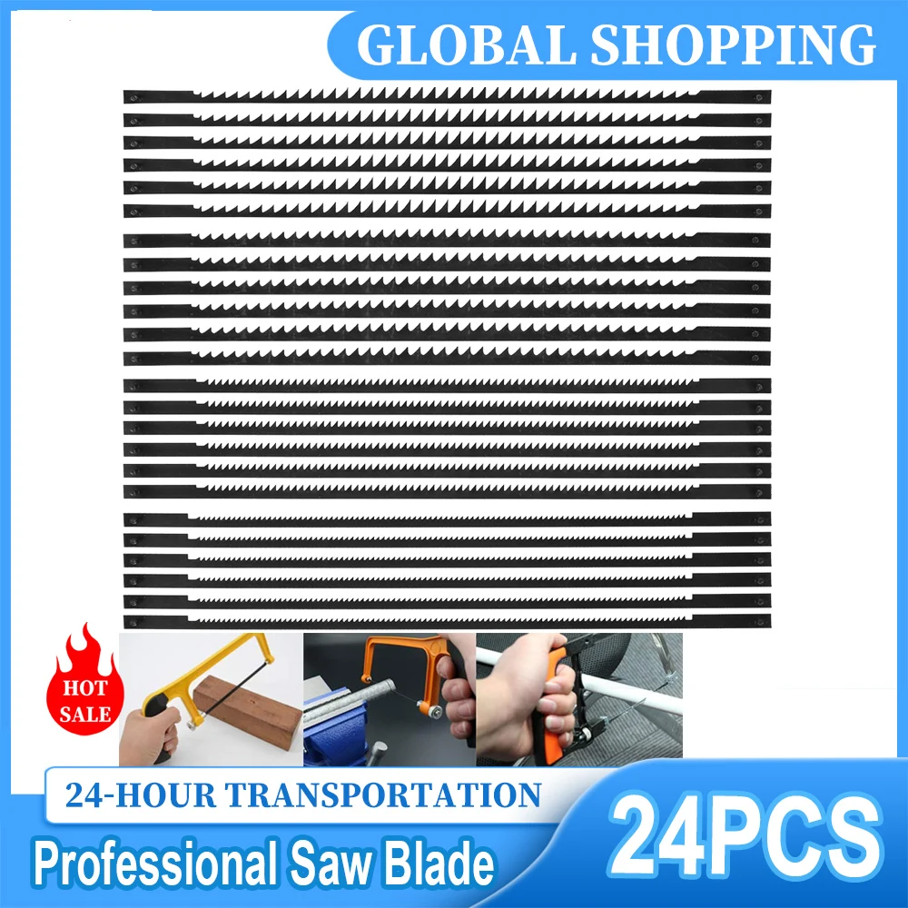 24pcs Saw Blade Set Carbon Steel Saw Blades Assorted Set Fast Cut Down Saw Blade Professional Saw Cutter Accessories