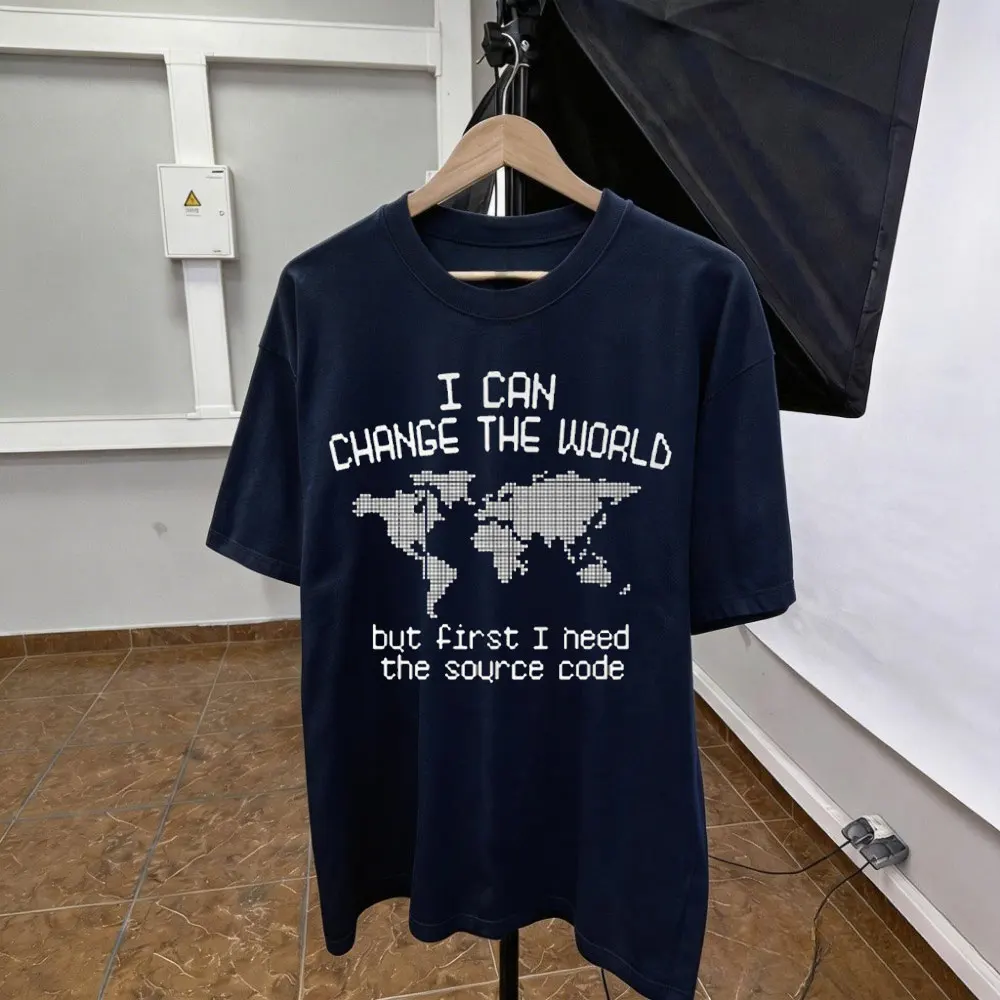 Funny Programmer T-Shirt Source Code Computer Geek Coder Tees Graphic Streetwear Harajuku Oversized Tops Mens T Shirts