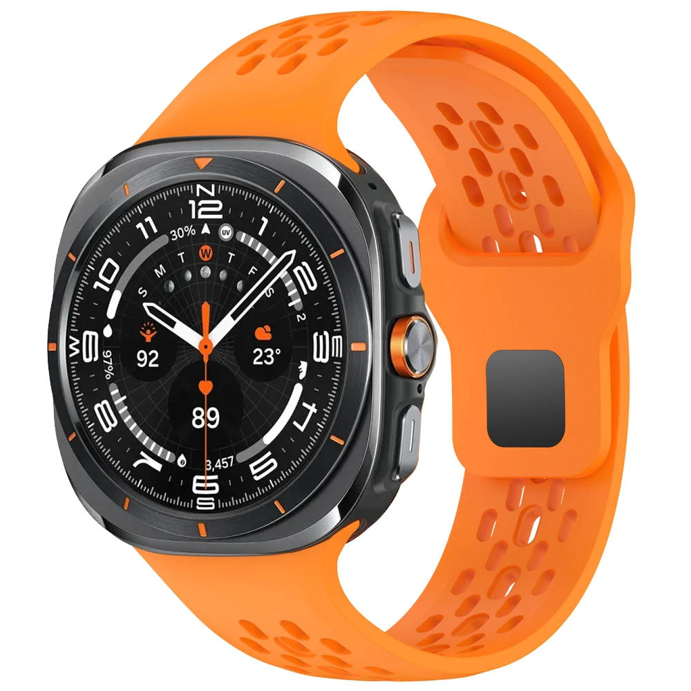 Pulseira de relógio de silicone adequada para samsung galaxy watch ultra 2025 47mm pulseira de substituição de relógio inteligente para galaxy watch ultra
