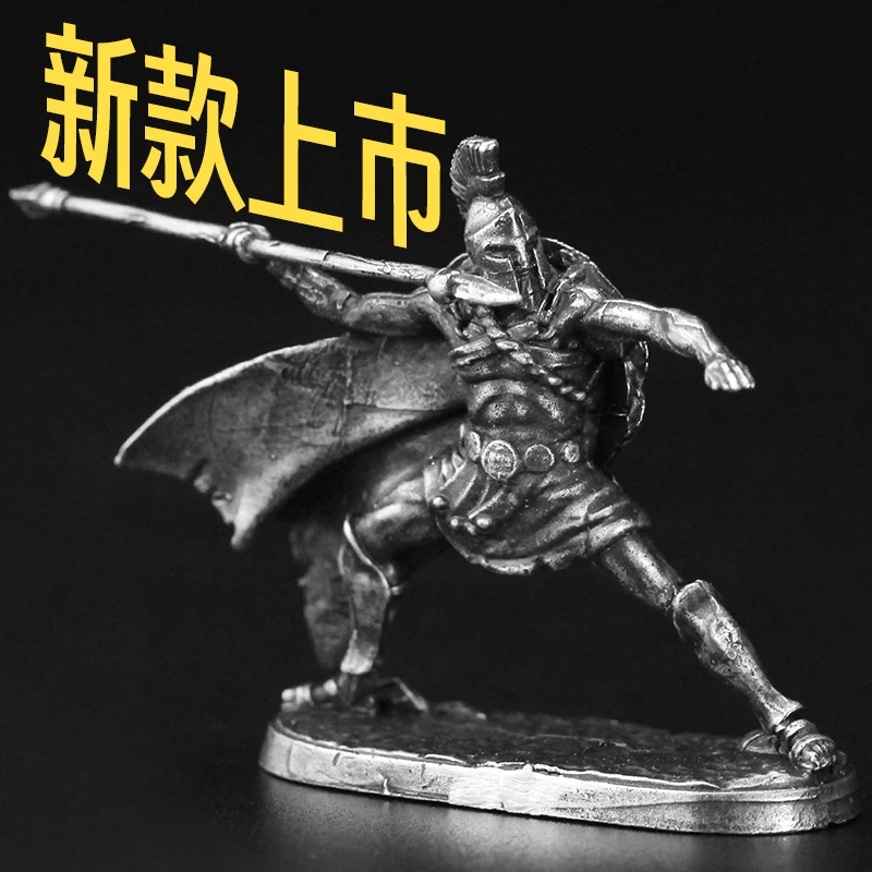 Zeigen Action figuren Metall Militär Sparta Soldat Modell Spielzeug Ornament Zubehör Display Desktop-Spiel Schachfiguren statisches Dekor