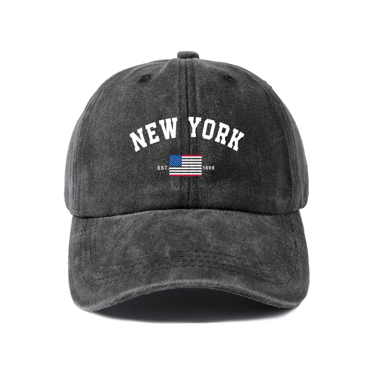 Expressive Slogan Graphic Baseball Cap, Vintage Washed Adjustable Unisex Dad Hat, Streetwear Gift