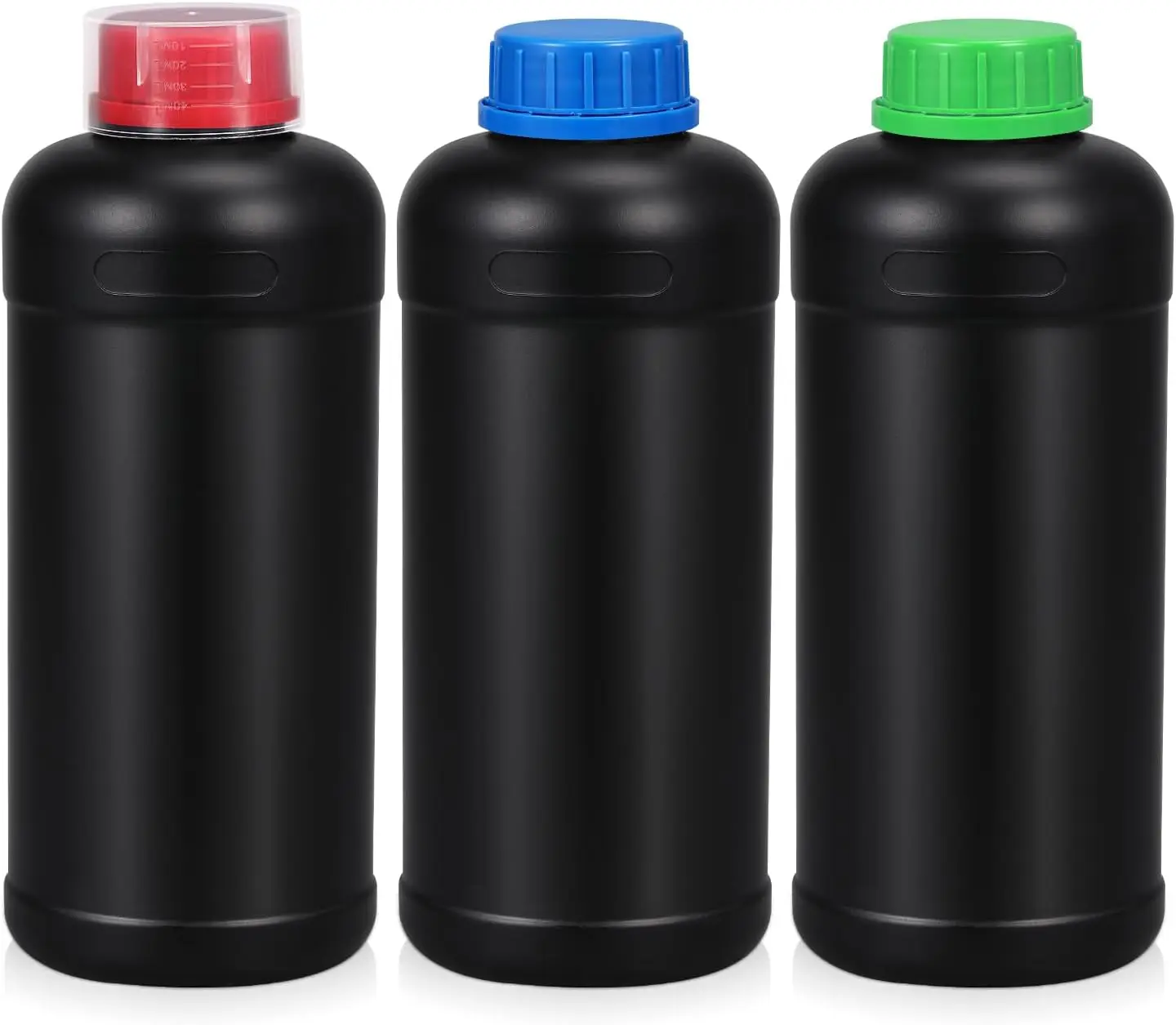 

3-Pack 33.8oz HDPE Darkroom Chemical Storage Bottles for Photo Developing, Leak-Proof & Light-Blocking