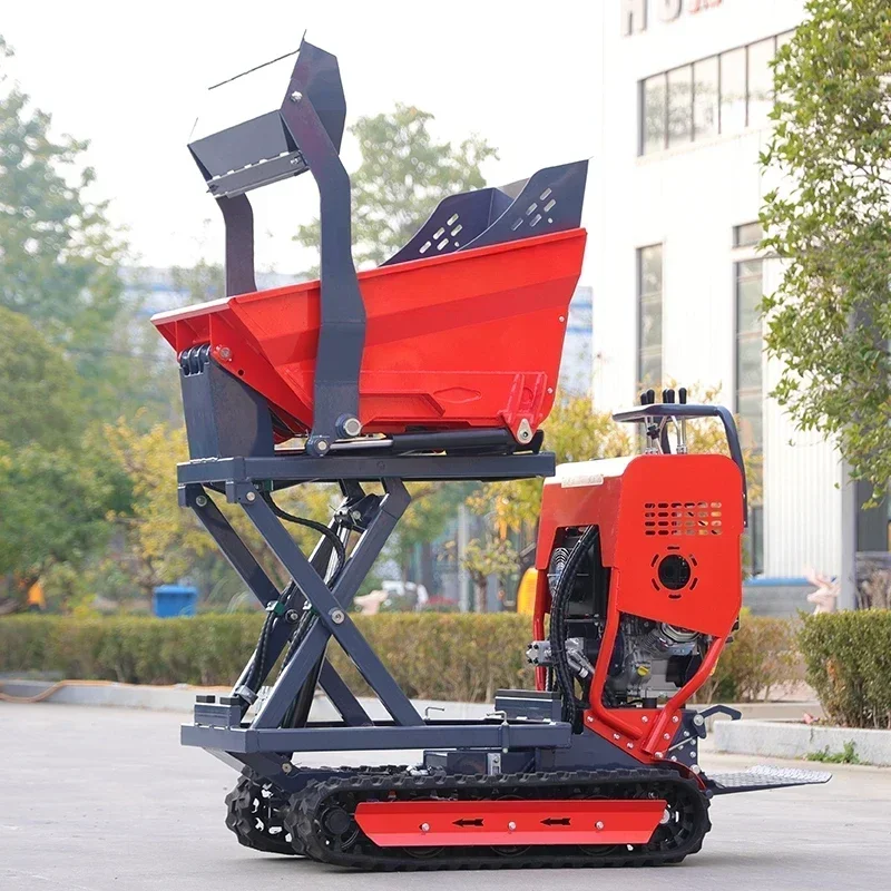 Automatic Manual Mini Tracked Dumper Hydraulic diese Dump Transporter Multifunctional Crawler Mini Dumper Truck