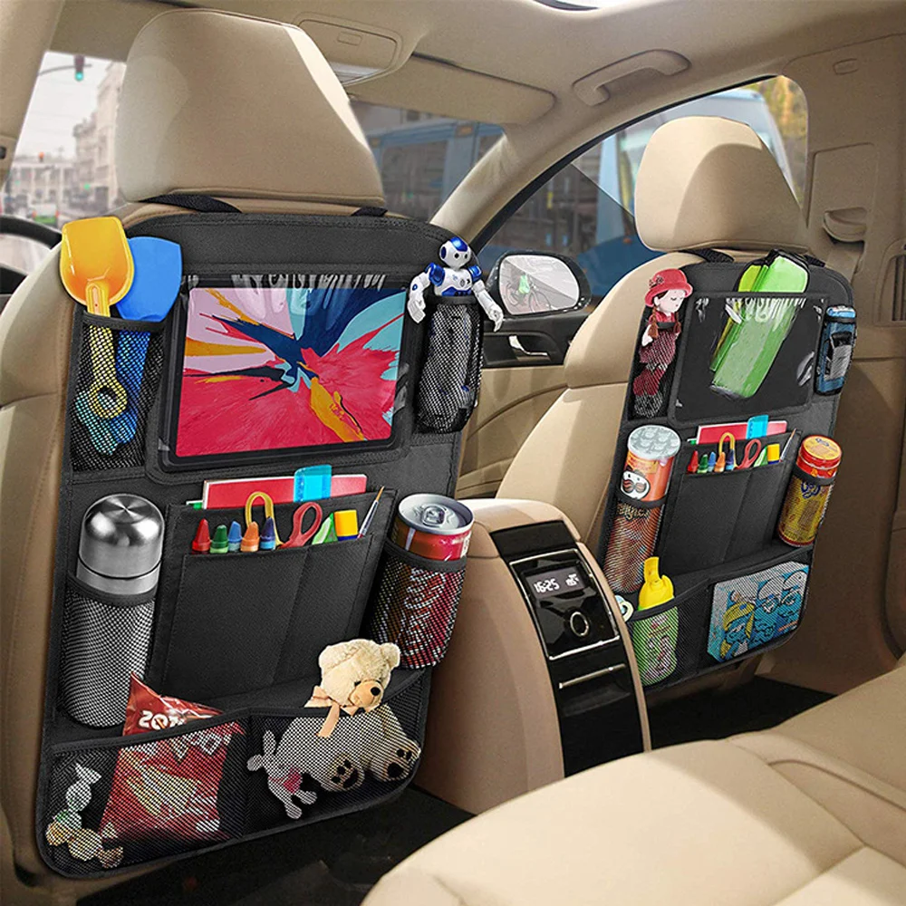 Car Seat Back Organizer Multi-Pocket Storage Bag Box Pockets With Touch Screen Tablet Holder Protector,10 Multifunctional Pocket