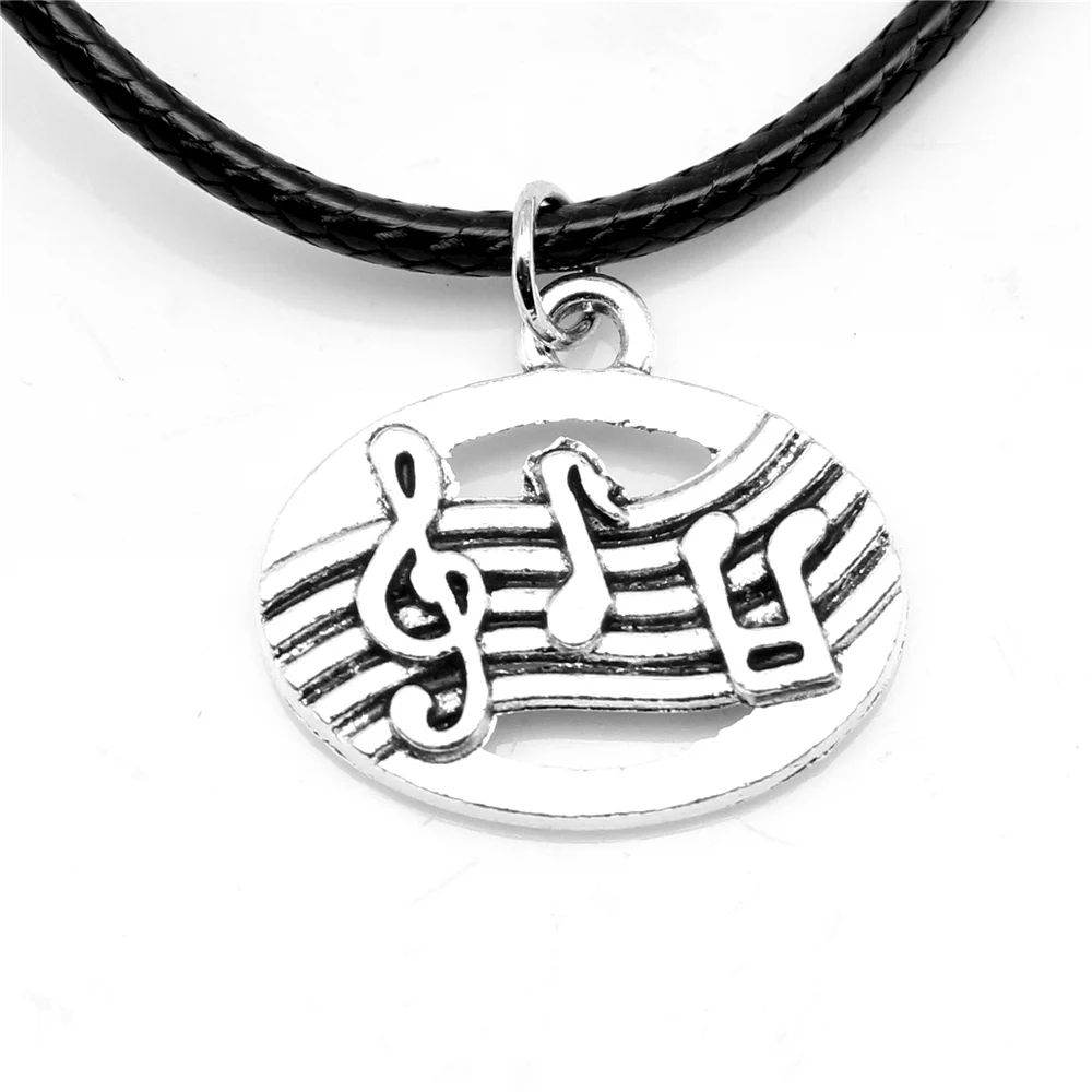 1 Piece Music Notation Choker Necklac Jewelry Trendy 18x20mm