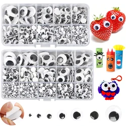 100-550pcs Mixed Size Self-Adhesive Wobble Eyes - DIY Craft Supplies for Scrapbooking, Card Making, and More - Assorted 5mm-24mm