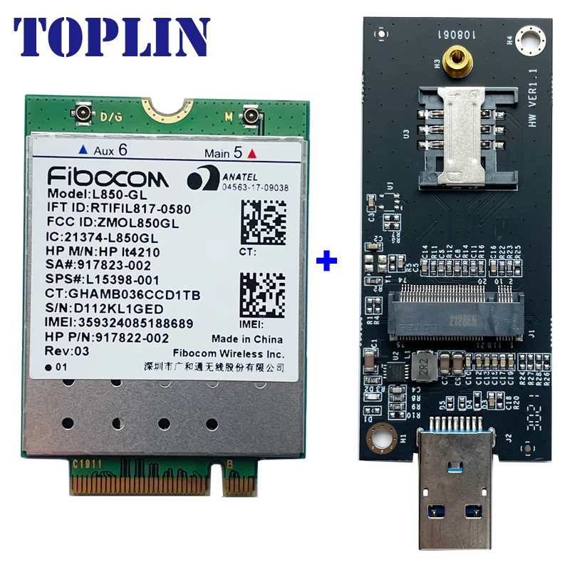 L850-GL FDD-LTE LT4210 TDD-LTE 4G การ์ด4G โมดูล SPS # L5398-001สำหรับโน๊ตบุ๊ค G5 430 440 450