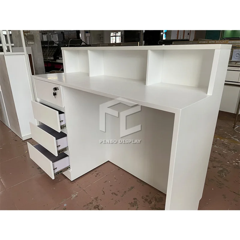 2025customized.High quality supermarket cashier design round checkout counter store