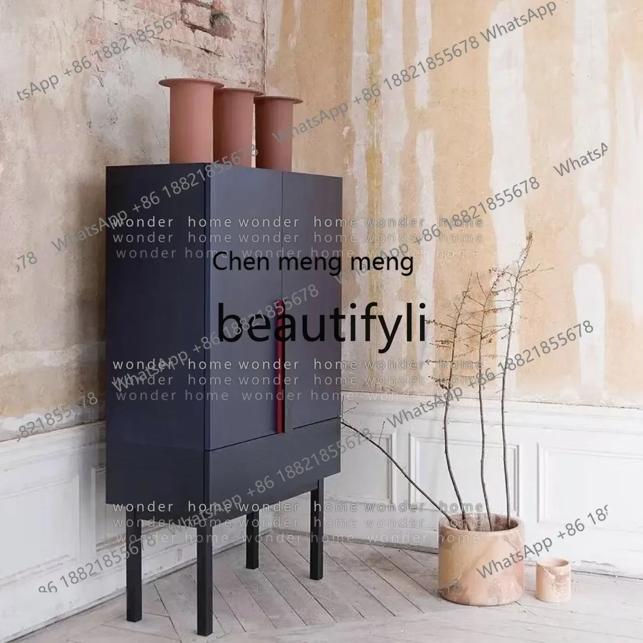 

SS Medieval style light luxury creative locker club model room bookcase living room designer display cabinet7304