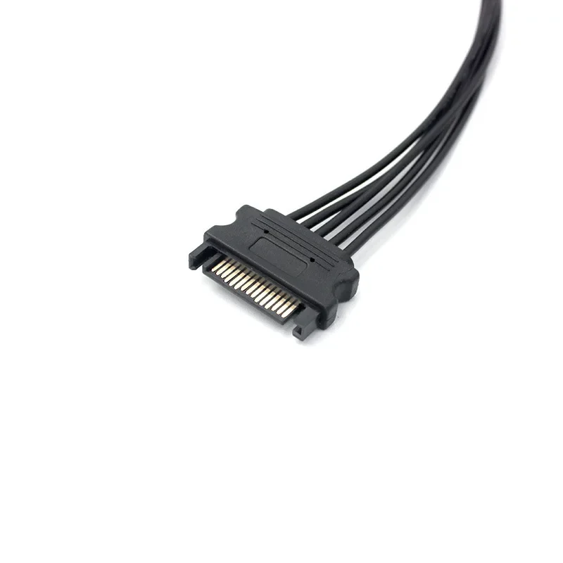 IDE TO SATA สายไฟตัวผู้ไปยังตัวเมียหนึ่งจุดห้าสายสายต่อ SATA จ่ายไฟฮาร์ดไดรฟ์สายเคเบิลแยก