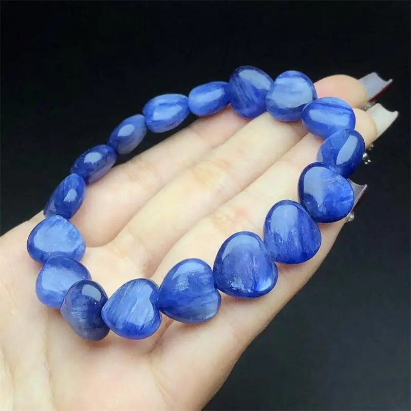 Natural Kyanite Heart Bracelet Crystal Reiki Healing Fengshui Stone Fashion Jewelry Gift For Women Men 1PCS