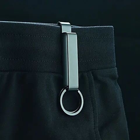 1Pc 야외 교수형 버클 스테인레스 스틸 분리형 열쇠 고리 벨트 클립 버클 교수형 열쇠 고리 홀더 도구