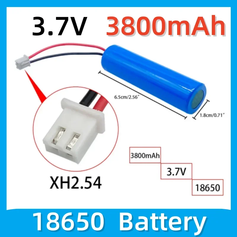 3.7 baterai isi ulang ion litium 18650 V, dengan soket pengganti lpega, lampu darurat xh2.54 line