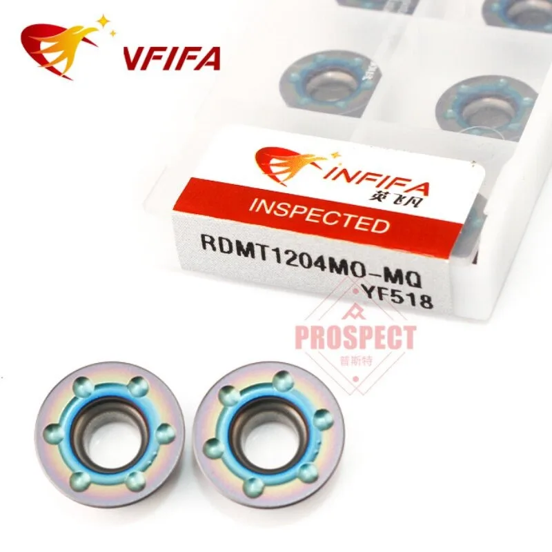 10pcs RDMT1204MO RDMT1605MO MQ Carbide Milling Inserts Hardened Steel Round Profile Milling Cutter YF518