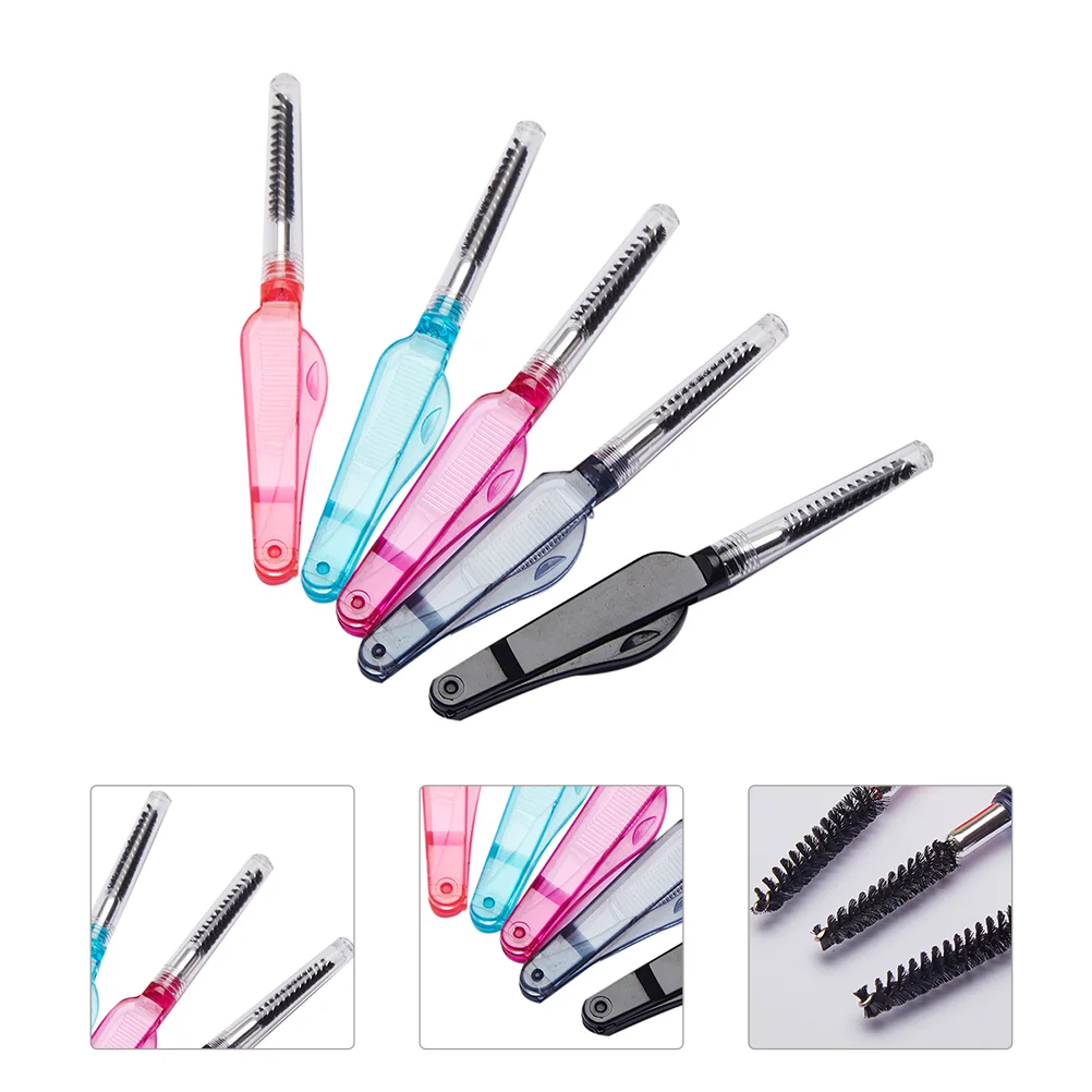 10 Uds cepillo para cejas pestañas viaje peine para el cabello máscara para separar pestañas herramienta cosmética de nailon