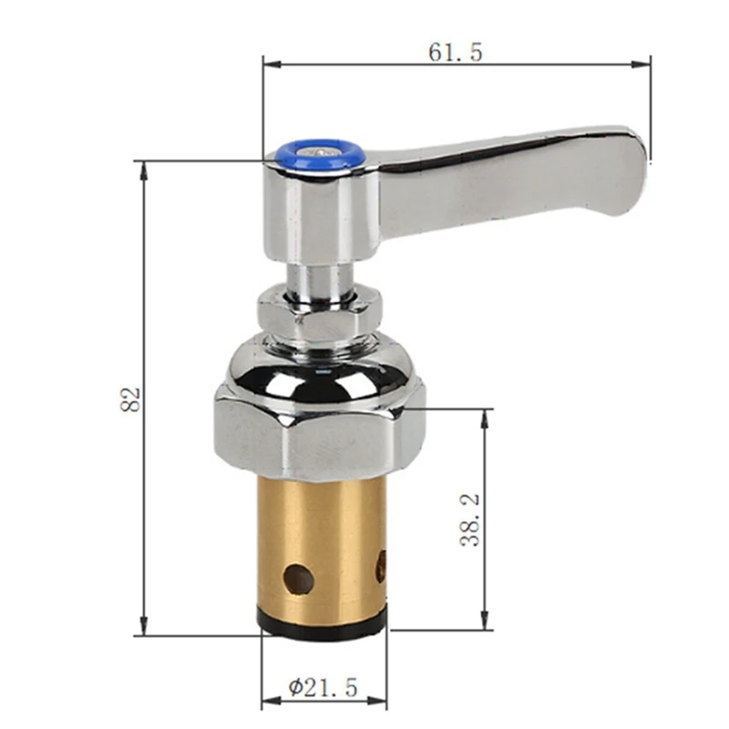 Imagem -05 - Handle Stem Assembly Fits For Brass Faucets Peça de Reposição Substituição da Válvula Azul Frio e Vermelho-quente Montagem do Eixo