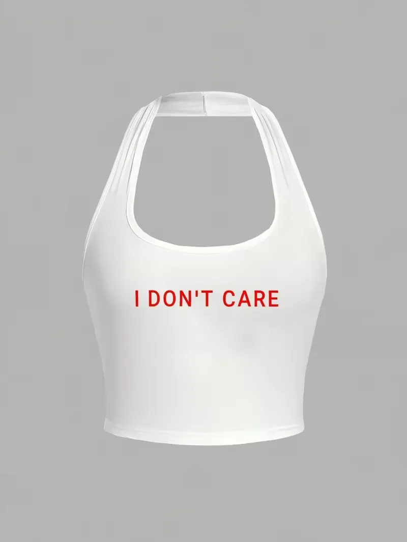 Fashion Halter Neck Tops Trendy Sexy Women Summer Halter Top Y2k Sleeveless Tanks Chic Vest Shirt Tank Top Girls Woman