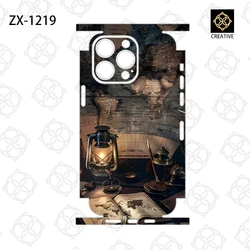 Full Coverage Colorful Phone Stickers Film For iPhone16 15 13 14 Pro Max 3M Back Skins Sticker For iPhone13 Mini Cover Film