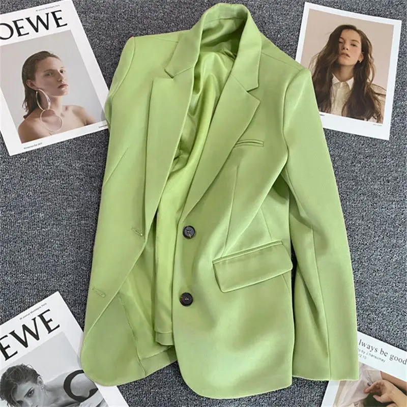 Korean Version Loose Casual Spring Autumn Small Suit Jacket Female Internet Celebrity Fried Street Versatile Women's Clothing