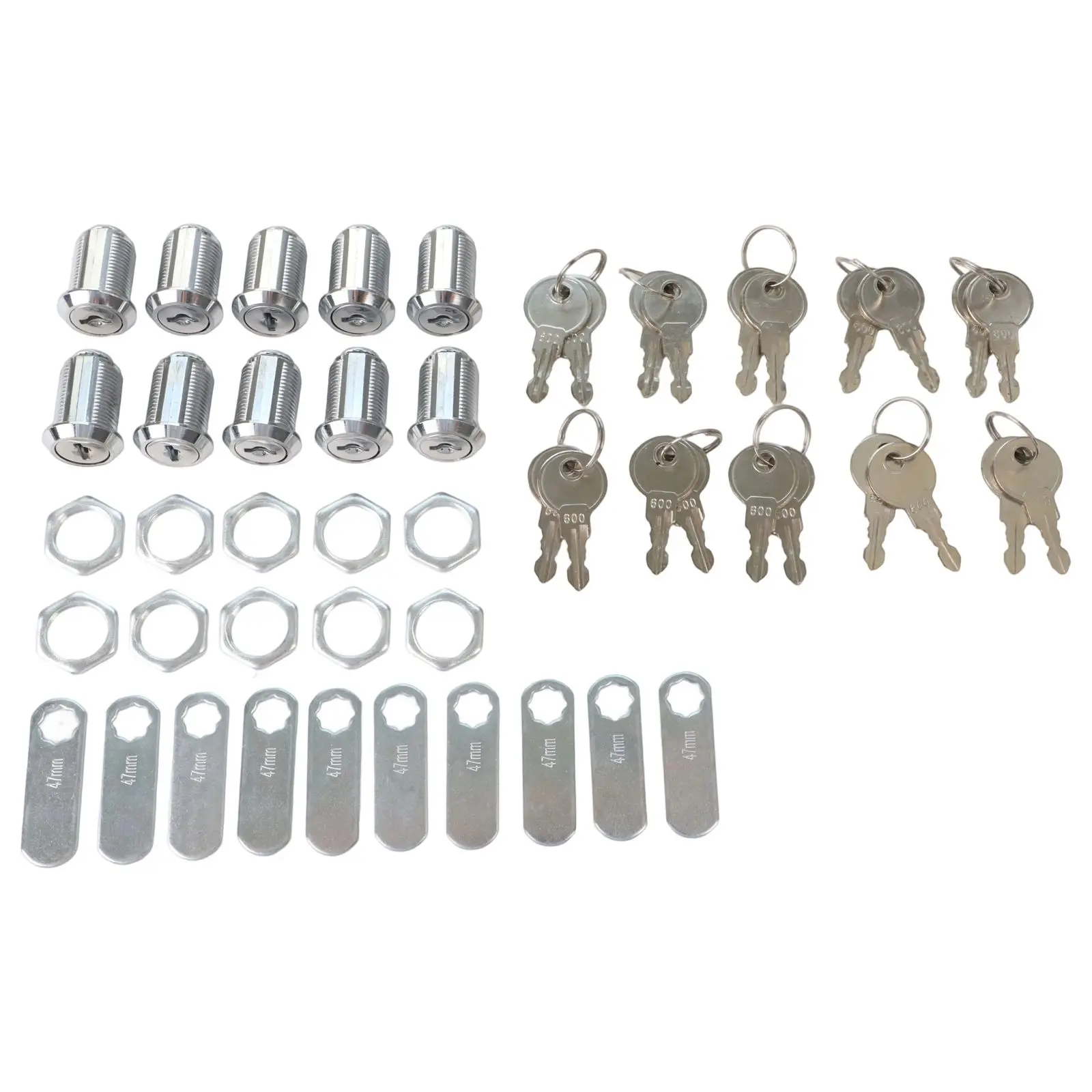 

Office Security Cam Lock Set Zinc Alloy Material for Cabinets Drawers Lockers and Mailboxes Includes Two Removable Keys per Lock