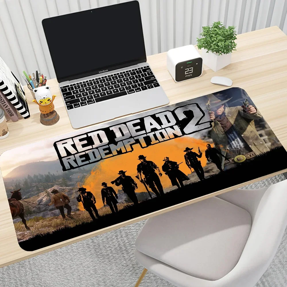 

Anime Kawaii Mausepad Gaming Accessories Red Dead Redemption 2 Gaming Keyboard Lock Edge Desk Pad Pc Gamer Rubber Table Mats DIY