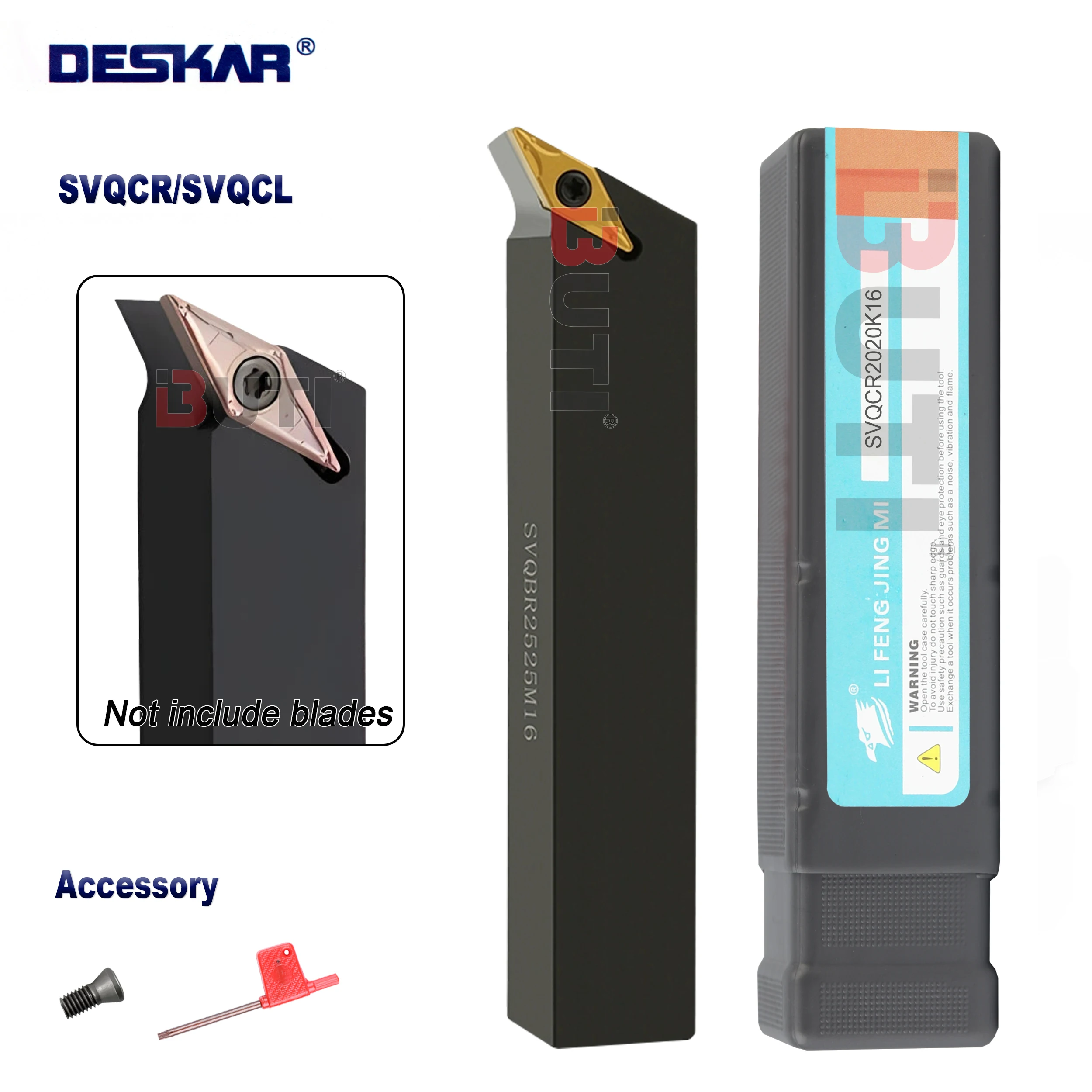 

DESKAR 100% Original Tool Holders SVQCR/L1616H16 SVQCL2020K16 SVQCR2525M16 CNC Lathe Process Tool Carrier External Turning Tool