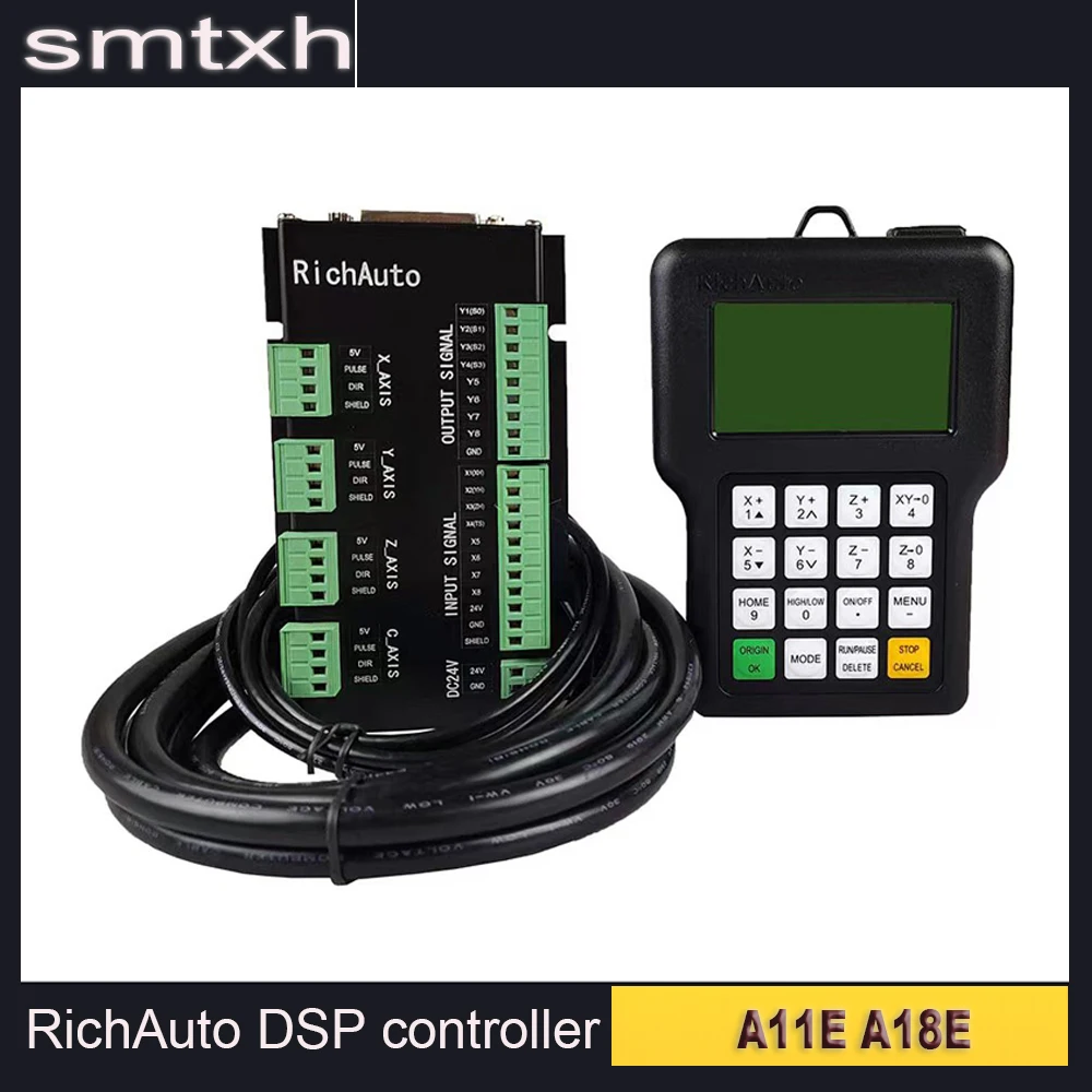 

New RichAuto DSP CNC controller A11E A18E 3/4 axis motion controller remote CNC engraving and cutting English version