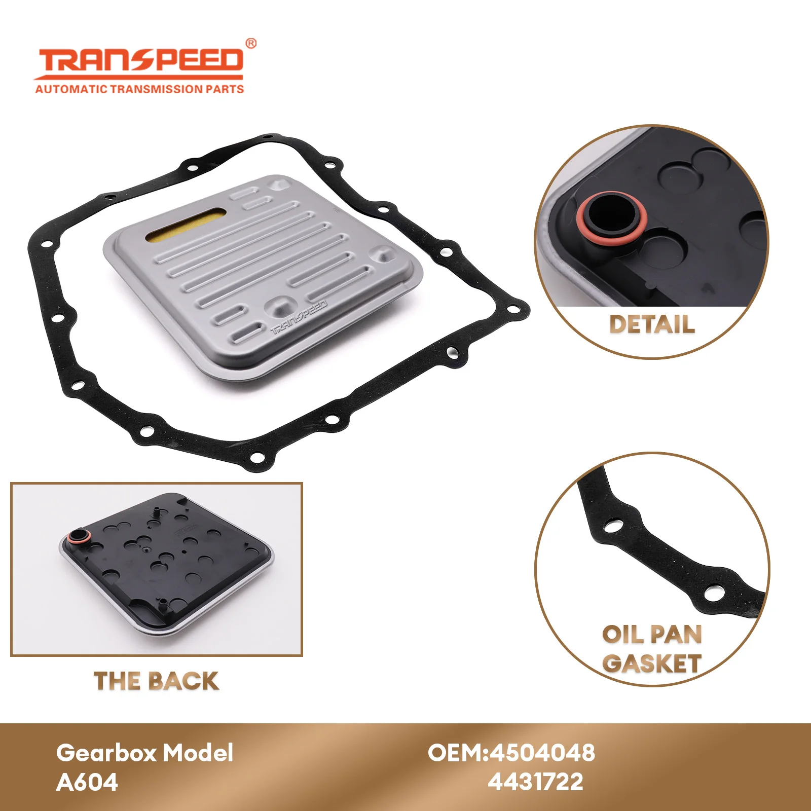

TRANSPEED A604 40TE 41TE 41TES Auto Transmission Oil Filter 4504048 4431722 Oil Pan Gasket For CHRYSLER DYNASTY DODGE