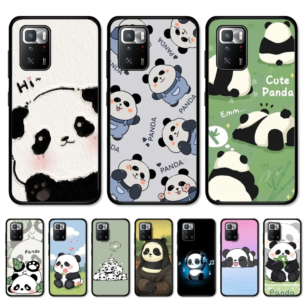 

Funny Panda cute Phone Case For Redmi Note 4 X 5 A 6 7 8 Pro T 9 Pro 9S 10 Pro 11 Pro 11S 11Epro PocoM3pro