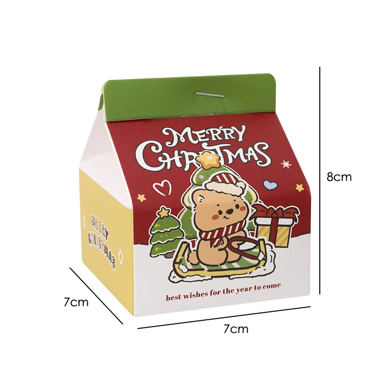 200 Sheets/Box Square Christmas Memo Pad Cannot Be Pasted Sticky Note Decoration Message-Leaving Note Stationery Supplies Gift