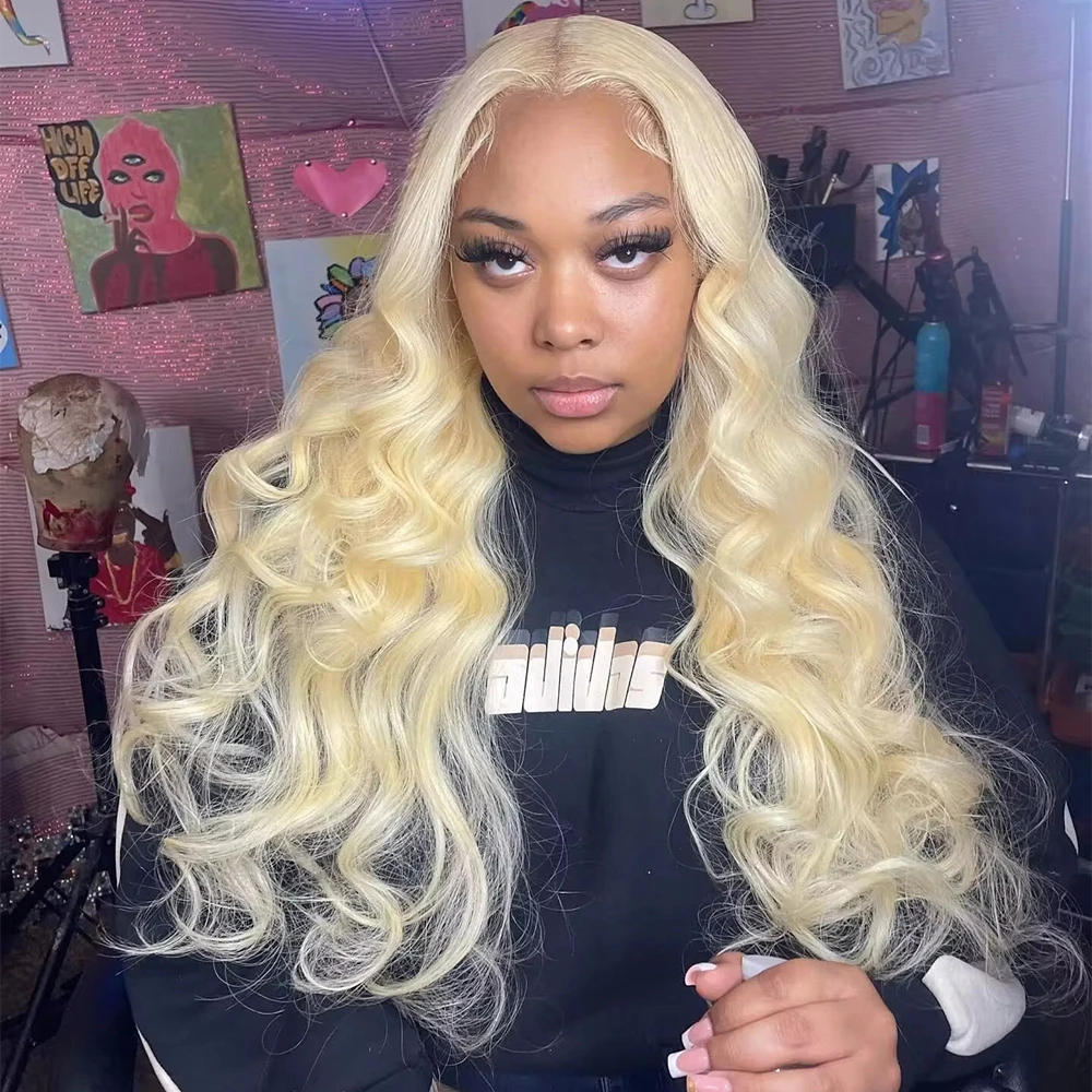 

Honey Blonde Lace Front Wig Human Hair Body Wave 613 13X6 Hd Lace Frontal Wig Brazilian Colored 13X4 Lace Front Wigs For Women