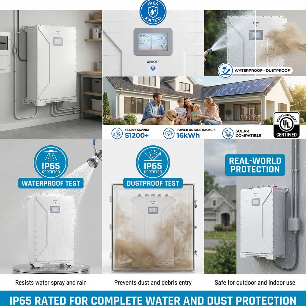 IP65 Waterproof Balcony Battery Outdoor Complete 51.2V 300A 20kw Solar System 15kw Solar Energy System 20 kw Hybrid for Home Use - Detail 1