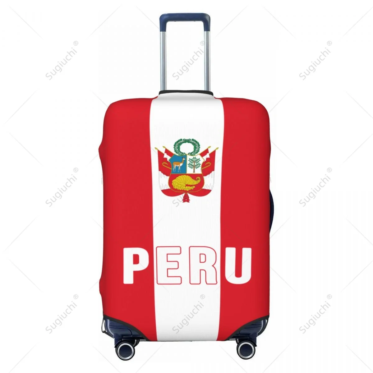 Peru Flag Luggage Cover Suitcase Elastic Dust Case Travel Accessories Printed Baggage Case Protective