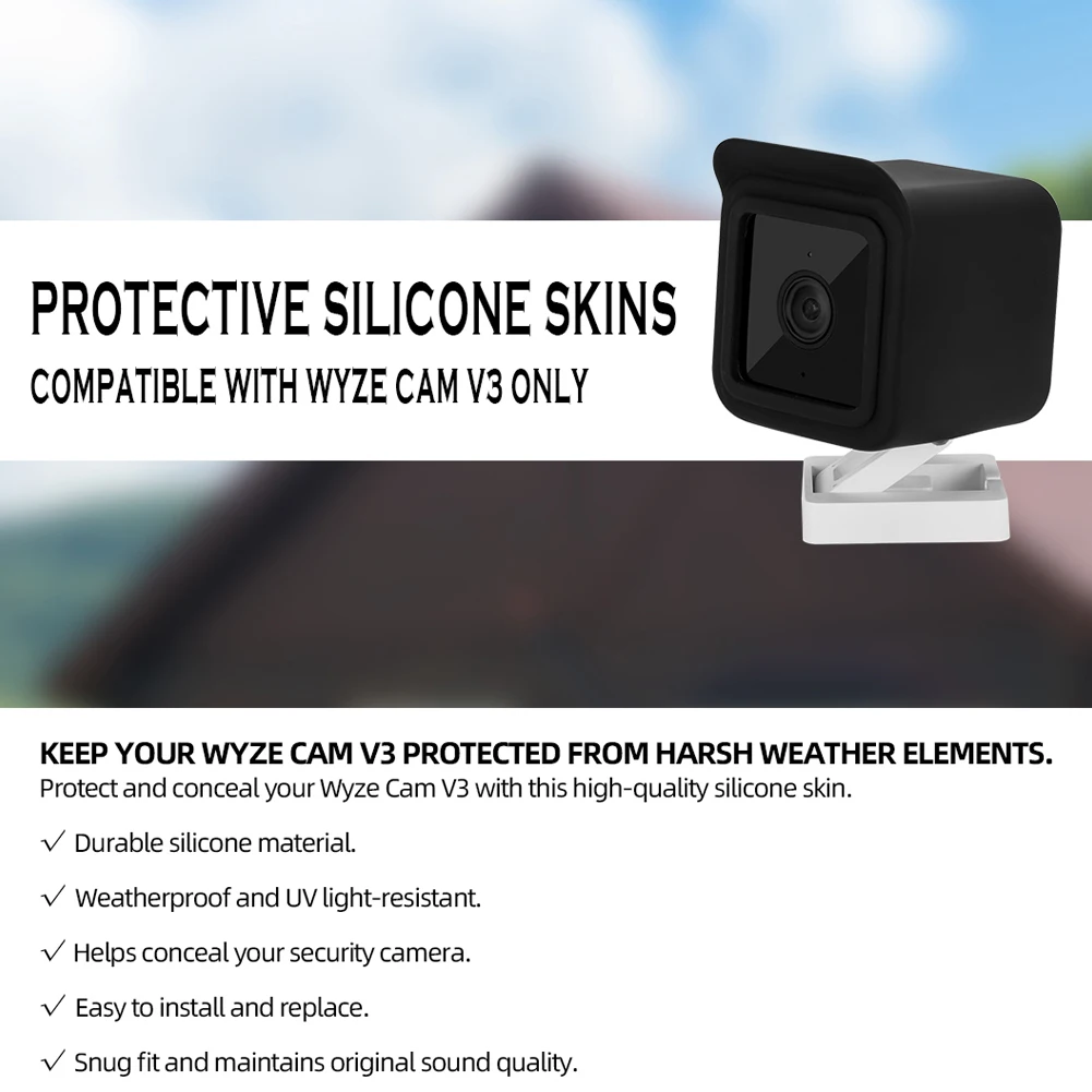 

2 шт. водонепроницаемые силиконовые чехлы для камер видеонаблюдения Wyze Cam V3