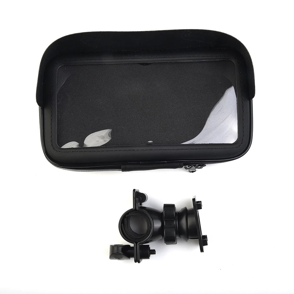Motorcycle ATV Handlebar Holder Mount Bag Case For ABS Plastic+ Mobile Phone GPS Waterproof Black PU  Motorcycle Accessories
