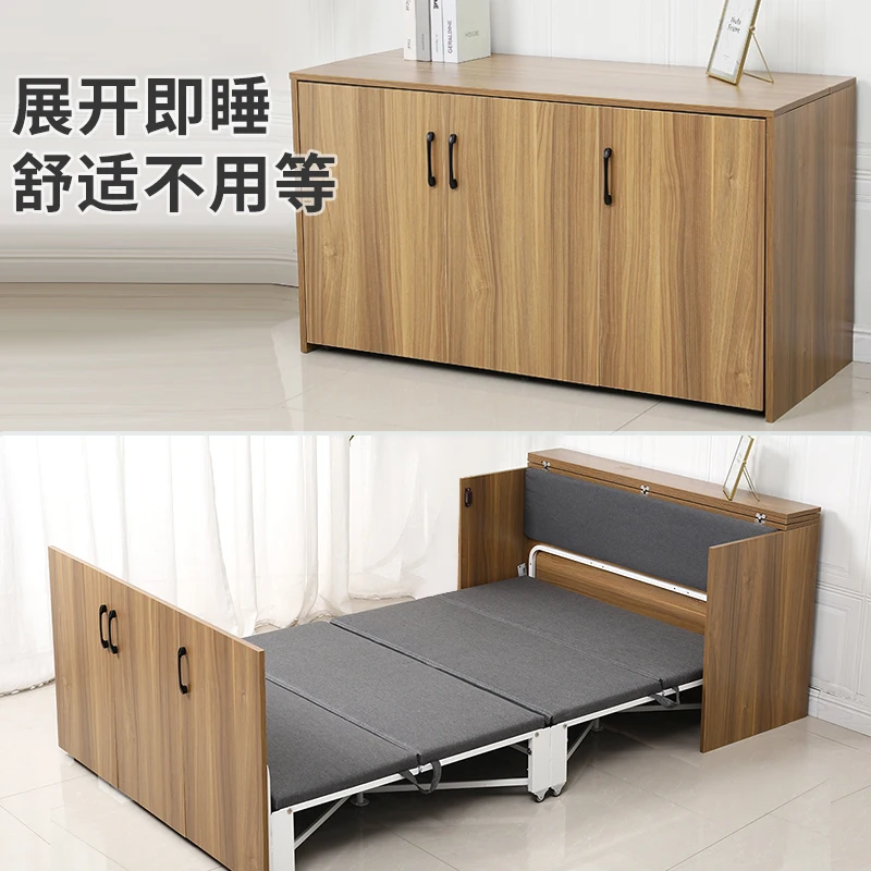

Invisible bed Household small apartment telescopic folding bed Invisible desk integrated single office lunch break bed Hidden be