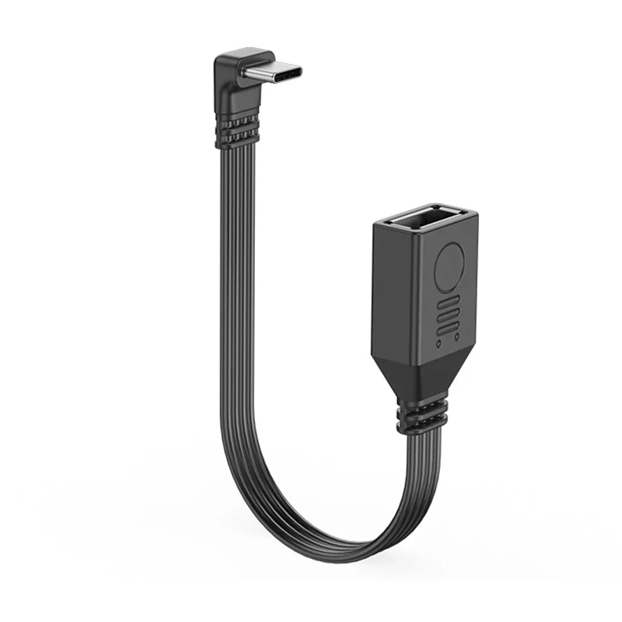 شقة C-نوع USB إلى OTG كابل USB 5-30 سنتيمتر مناسبة للهواتف أجهزة الكمبيوتر وظيفة TYPE-C 90 درجة ذكر إلى USB 2.0 شاحن أنثي