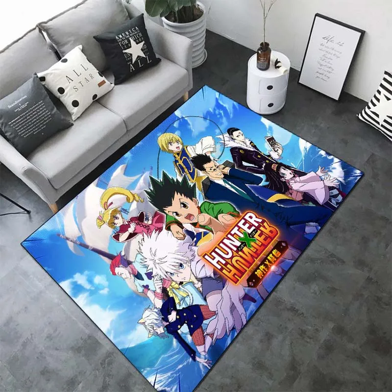 Anime H-Hunter-X Printed Floor Mat Carpet 15 Sizes Living Room Bedroom Bedside Window Sill Bathroom Floor Mat Home Decoration