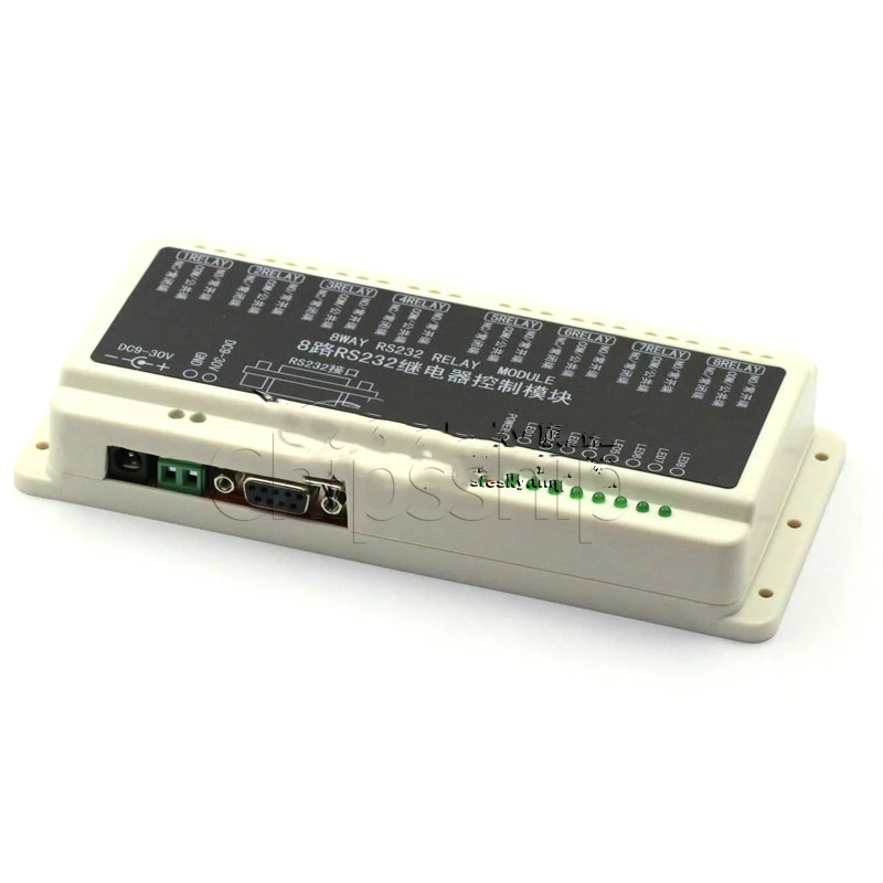 8-way RS232 serial relay control board to prevent electromagnetic high-frequency interference computer control  8-way Relay modu