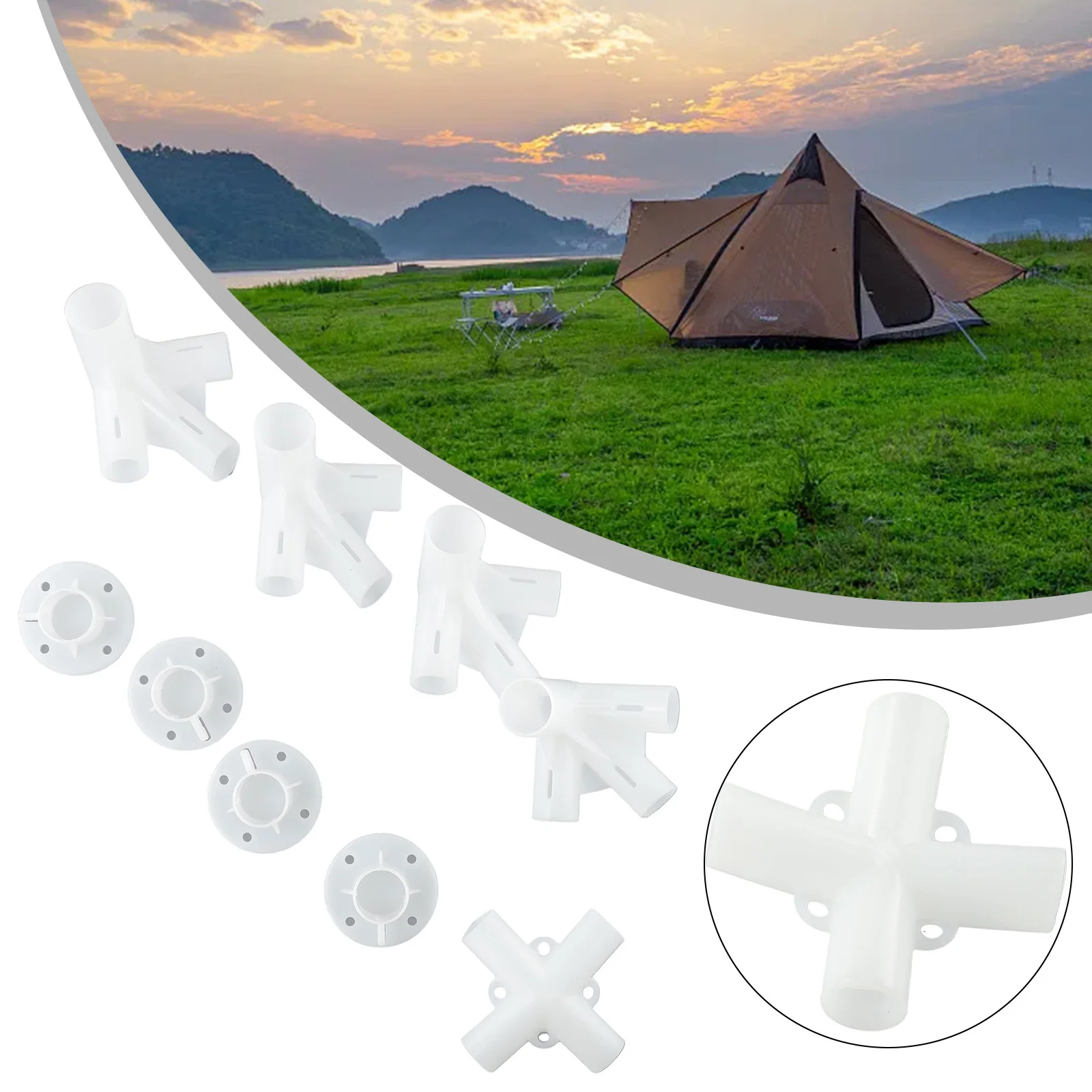 

Suitable Supply Useful Brand New Connectors Set Feet Garden Plastic Tools Accessories Center Corner For Gazebo Awning Tent