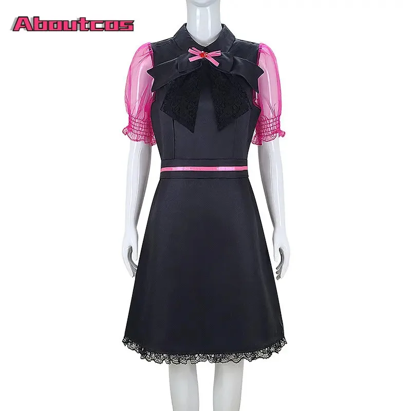 Aboutcos Draculaura Ula تأثيري أنيمي الوحش عالية CosplayS-3XL لطيف Draculaura تأثيري حلي حجم كبير هالوين