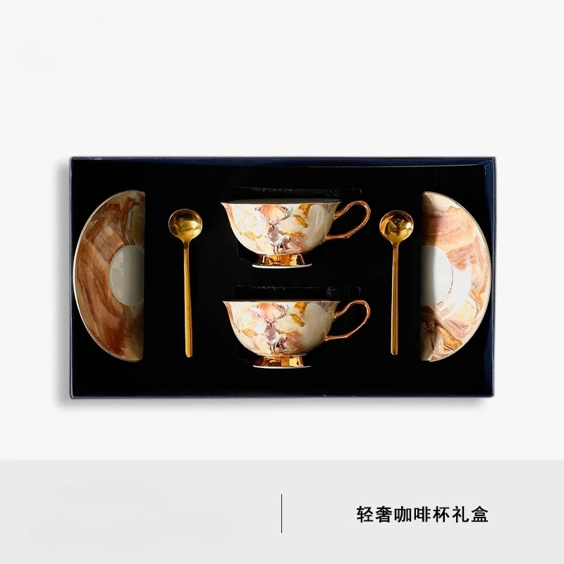 

Yilu has you, bone china coffee cup set, high-end exquisite afternoon tea set, high-end souvenir